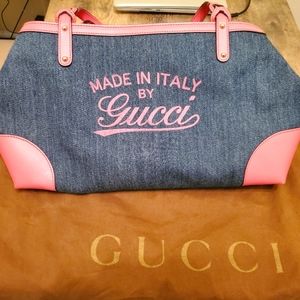 Authentic Gucci Craft Denim Tote